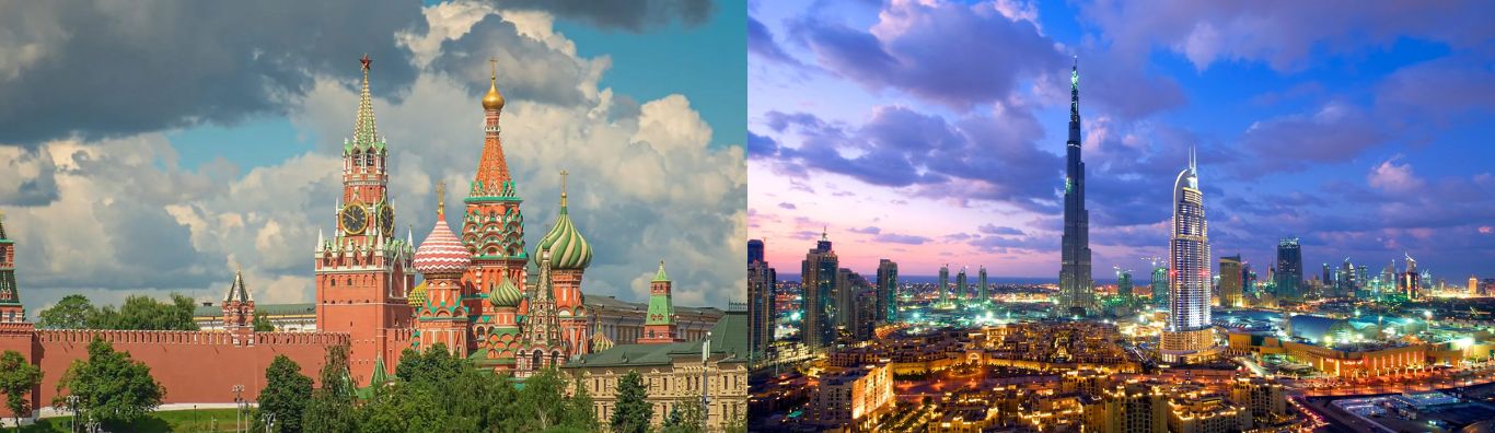 Outbound Travel Agents in India for Russia and Dubai